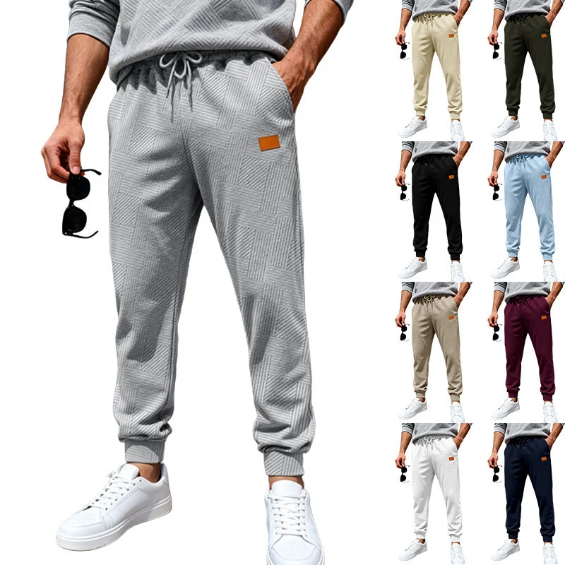 Herren Stepp-Jogginghose mit geometrischem Strukturmuster Nord Taschen