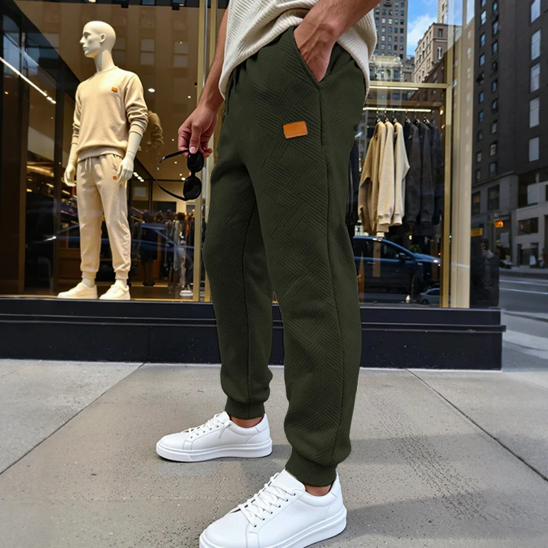 Herren Stepp-Jogginghose mit geometrischem Strukturmuster Nord Taschen