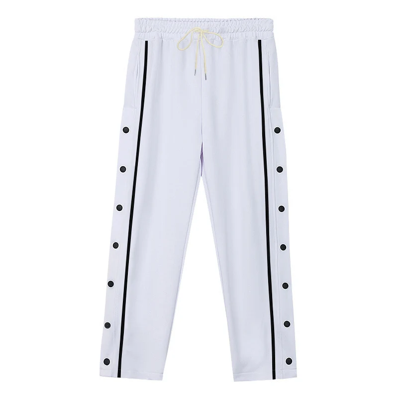 Herren Sportliche Snap-Trackhose mit seitlichen Druckknopfleisten und Tunnelzug Nord Taschen