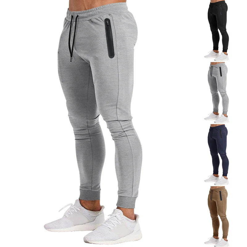 Herren schmal geschnittene Jogginghose mit Reißverschlusstaschen und Kordelzug Nord Taschen