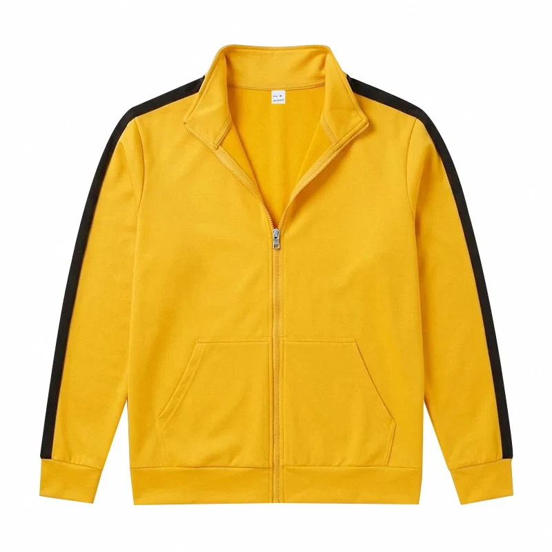 Herren Retro-Trackjacke mit Kontraststreifen und Stehkragen Nord Taschen