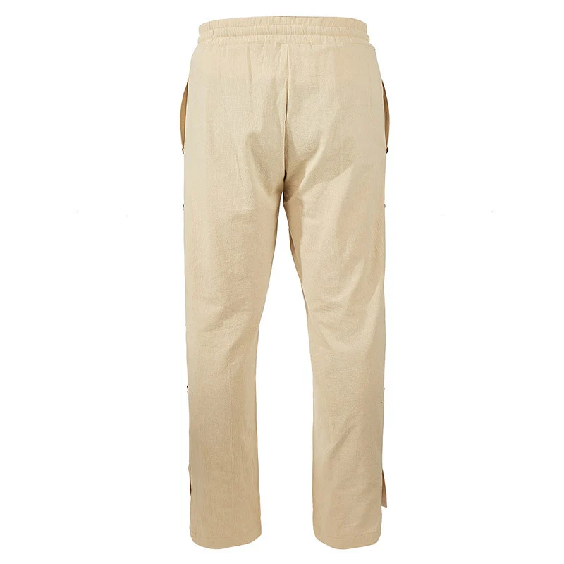 Herren Relaxed-Fit Freizeithose mit seitlichen Zierknopfleisten, elastischem Bund und Kordelzug Nord Taschen