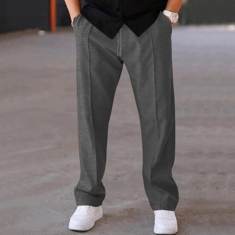Herren Relaxed-Fit Freizeit-Hose mit Bügelfalte, Tunnelzug und Eingrifftaschen Nord Taschen