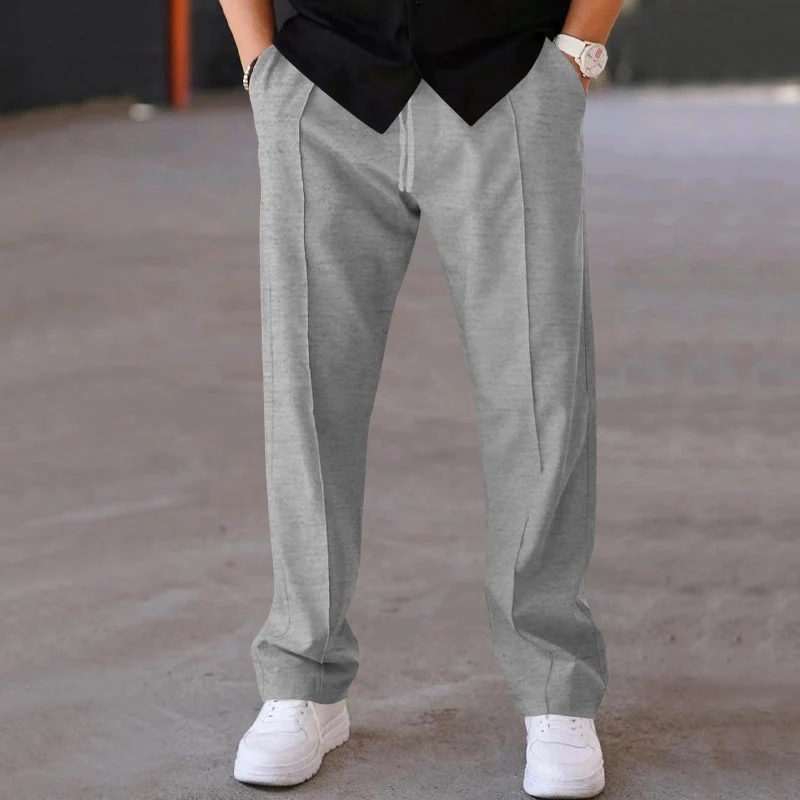 Herren Relaxed-Fit Freizeit-Hose mit Bügelfalte, Tunnelzug und Eingrifftaschen Nord Taschen