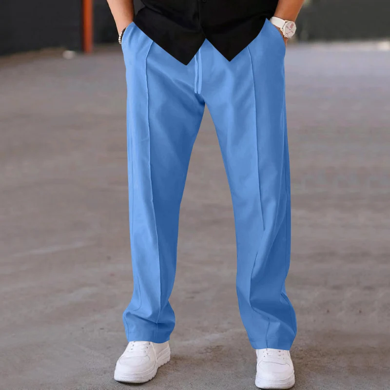 Herren Relaxed-Fit Freizeit-Hose mit Bügelfalte, Tunnelzug und Eingrifftaschen Nord Taschen