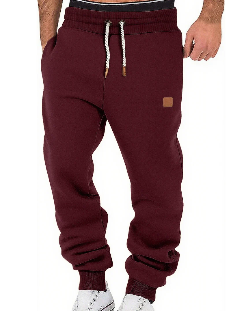 Herren Relax-Fit Fleece-Jogginghose mit Bündchen und Kordelzug Nord Taschen