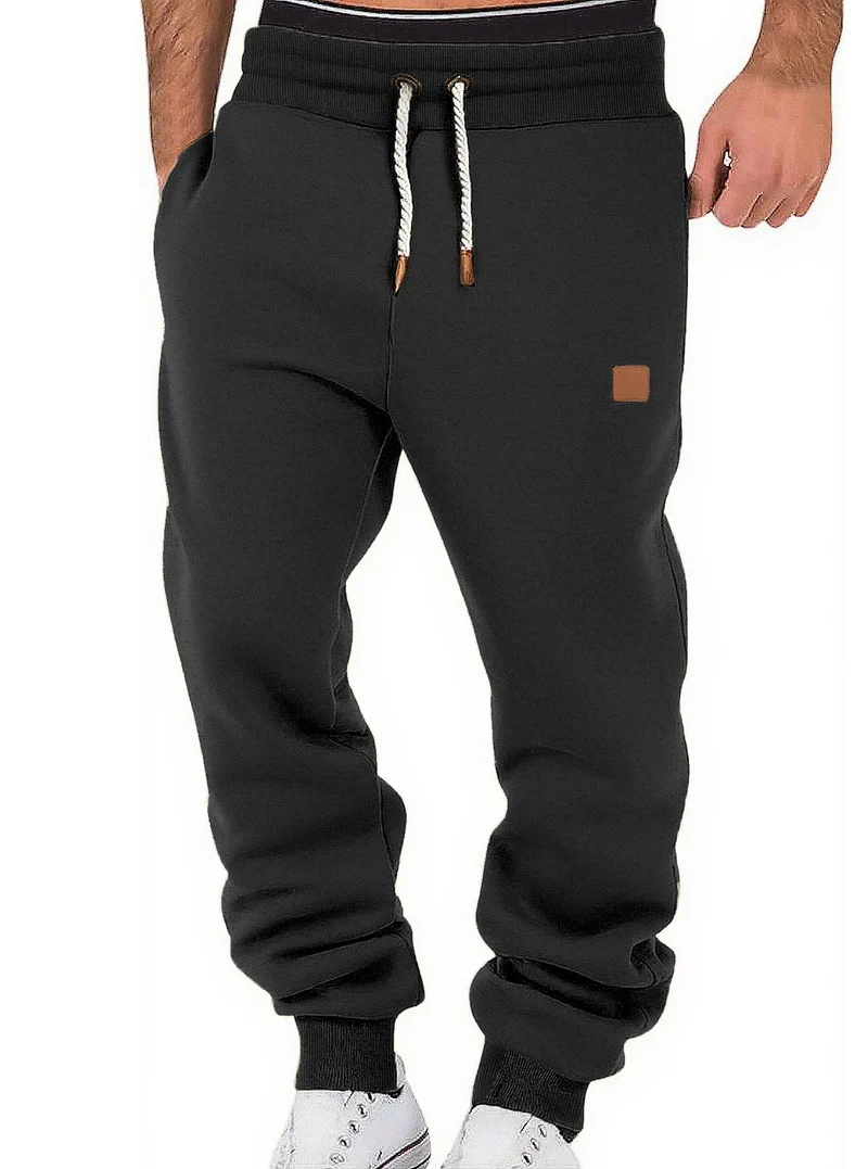 Herren Relax-Fit Fleece-Jogginghose mit Bündchen und Kordelzug Nord Taschen