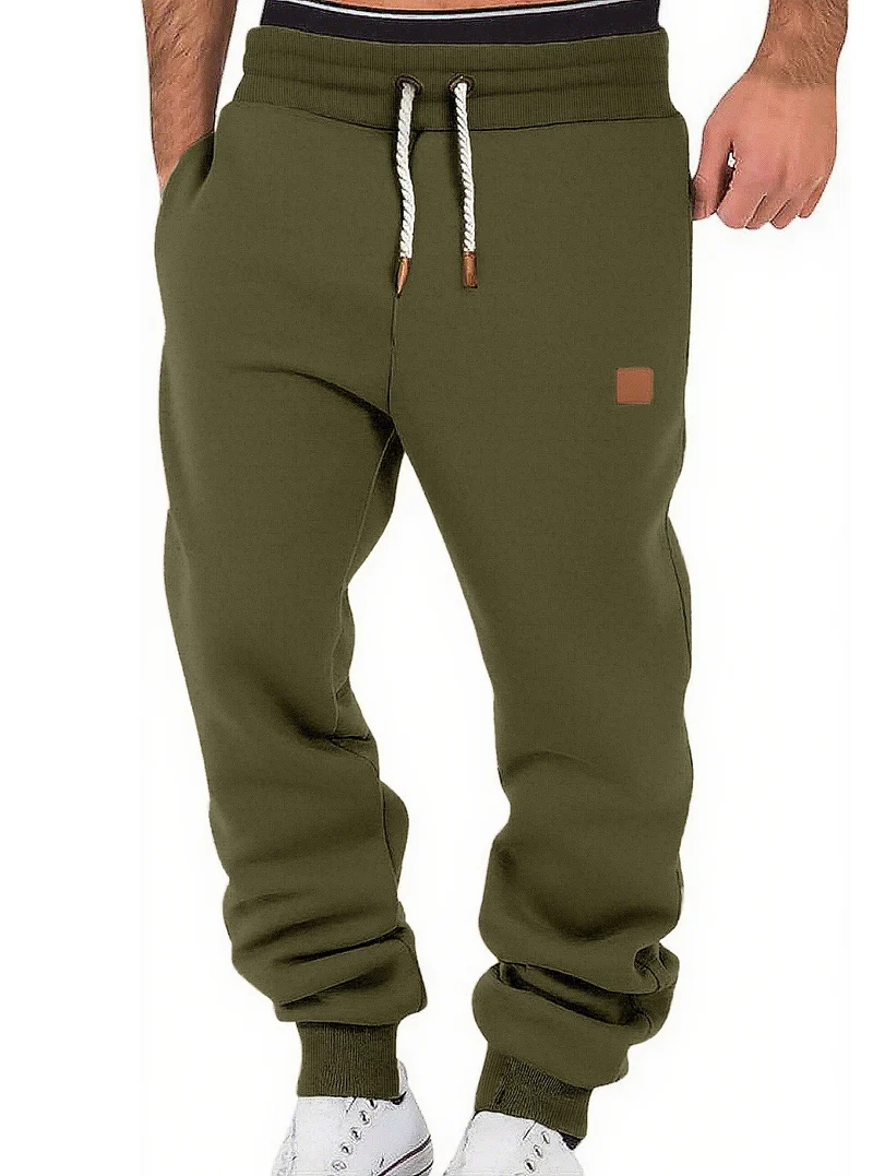 Herren Relax-Fit Fleece-Jogginghose mit Bündchen und Kordelzug Nord Taschen