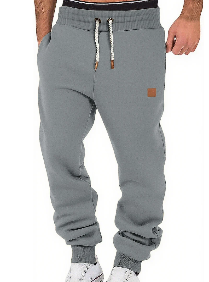 Herren Relax-Fit Fleece-Jogginghose mit Bündchen und Kordelzug Nord Taschen