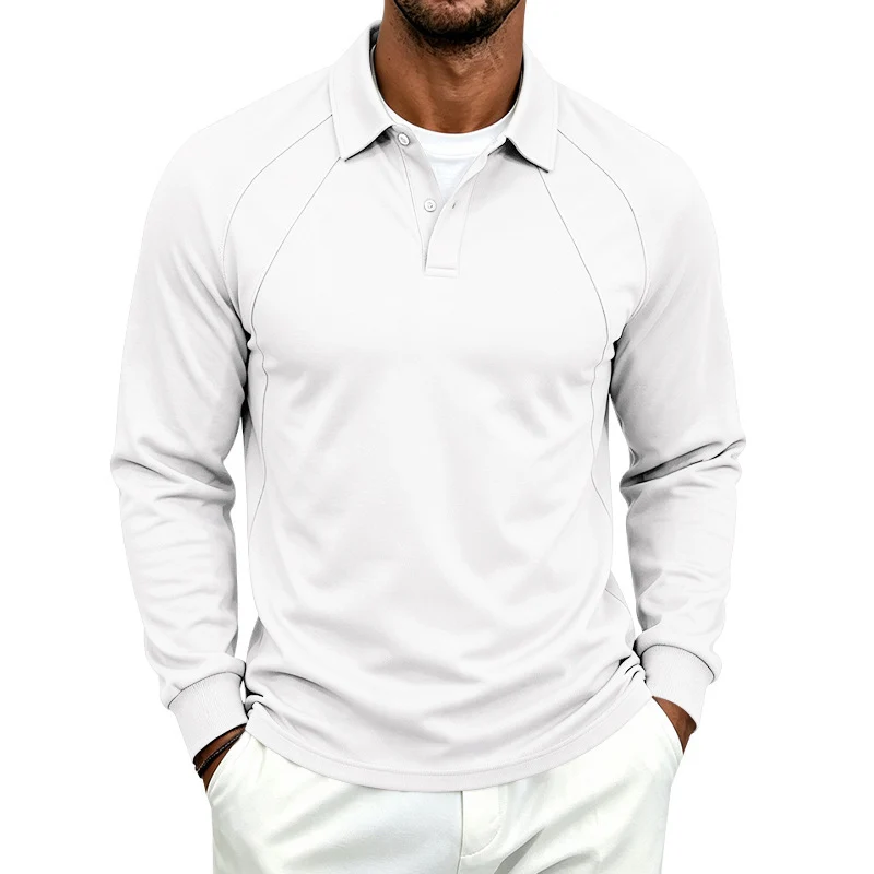 Herren Polo-Sweatshirt mit Raglanärmeln, Halbknopfleiste und Rippbündchen Nord Taschen