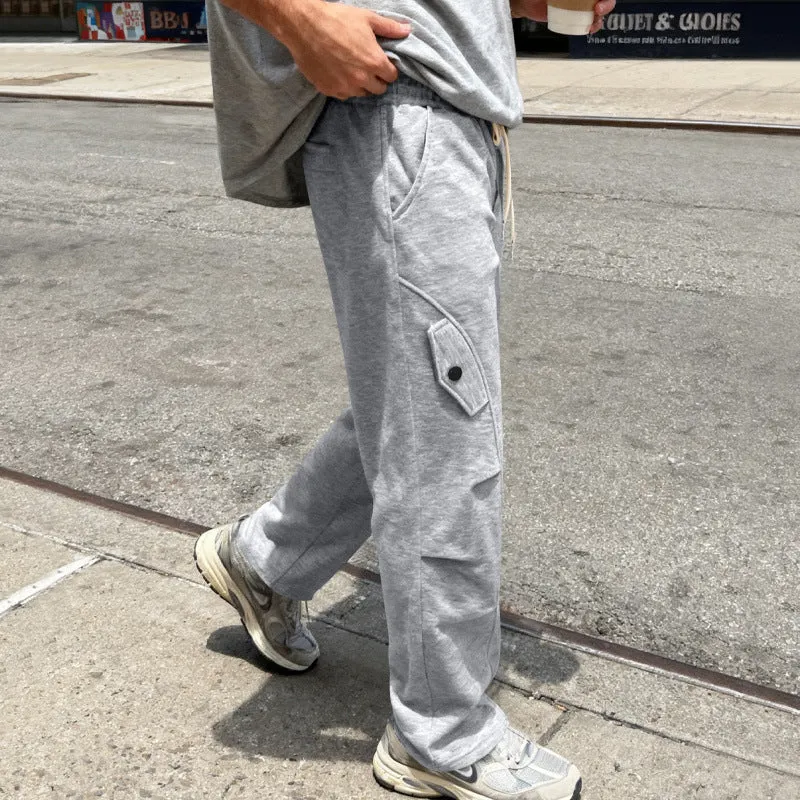 Herren Oversize-Cargo-Hose im Utility-Streetwear-Look mit Tunnelzug und Klappentaschen Nord Taschen