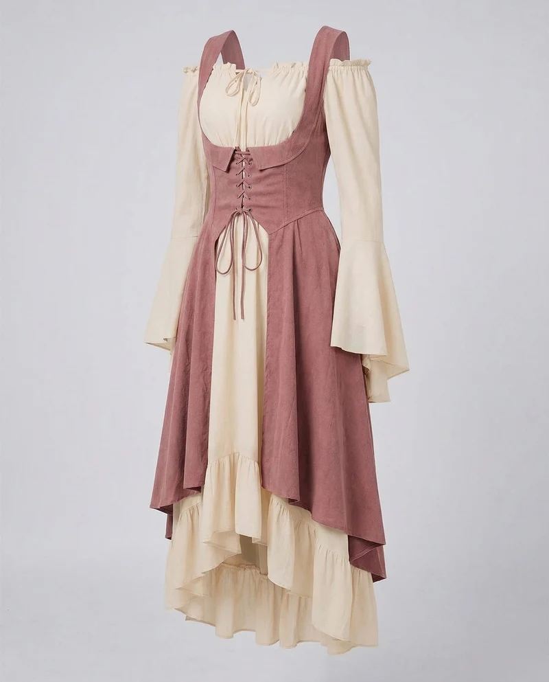 Damen Wickel-Palazzohose mit hohem Smockbund und fließender Überwurffront.