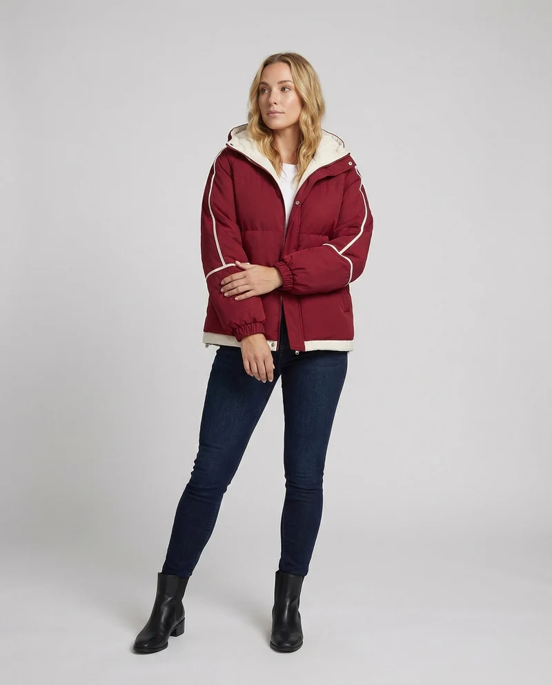 Damen Hochwertige Winterjacke mit isolierender Kapuze