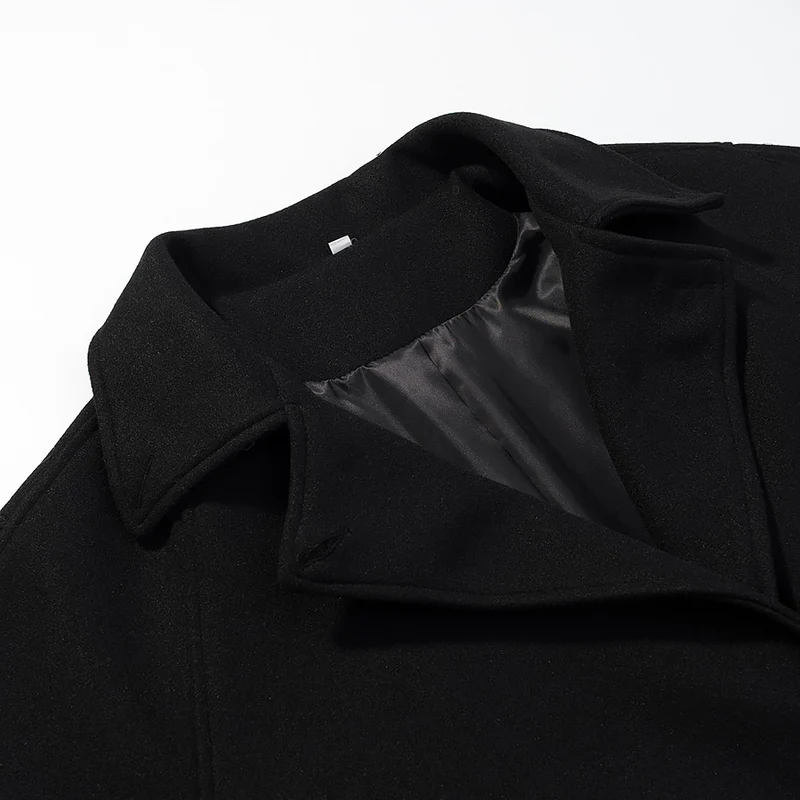Damen Doppelreihiger Oversize-Wollmix-Mantel mit fallendem Revers und langer Silhouette Nord Taschen