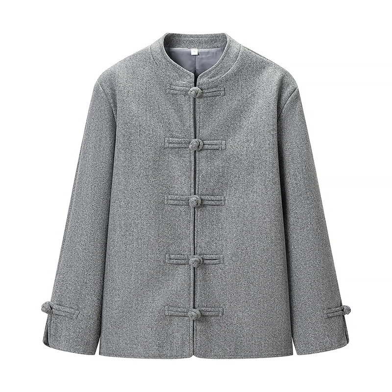 Damen Boxy Wollmix-Kurzjacke mit Knebelverschlüssen und Stehkragen Nord Taschen