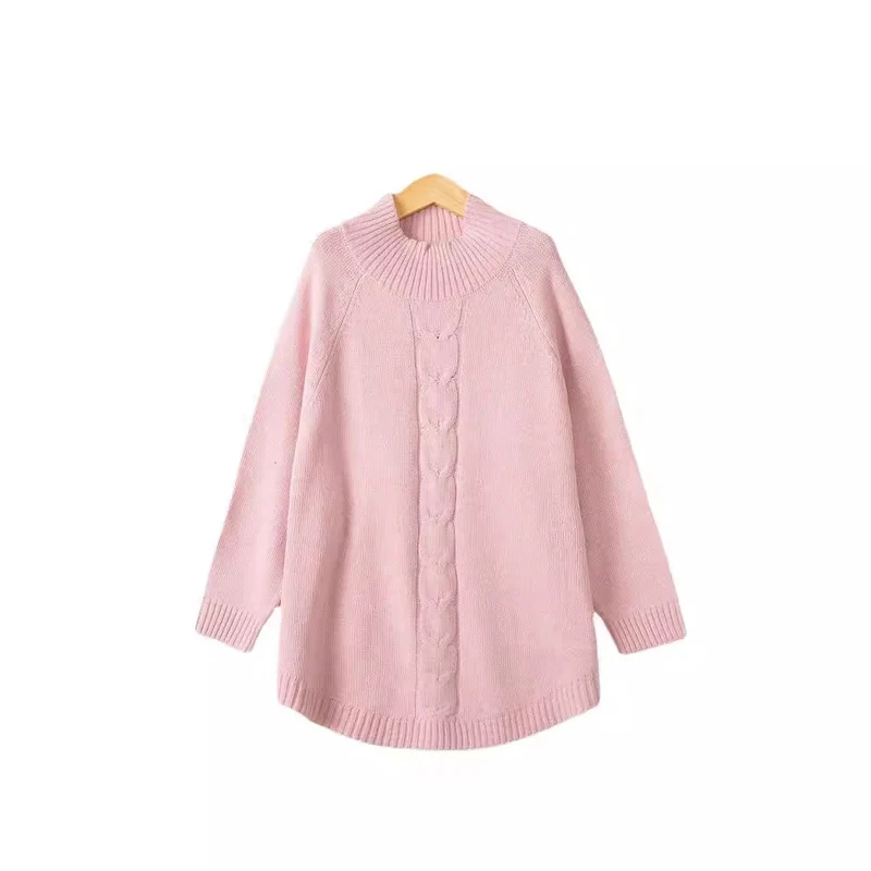 Damen Rollkragenpullover mit Zopfmuster und Raglanärmeln Nord Taschen