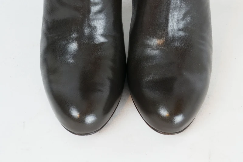Stiefel Leder grau