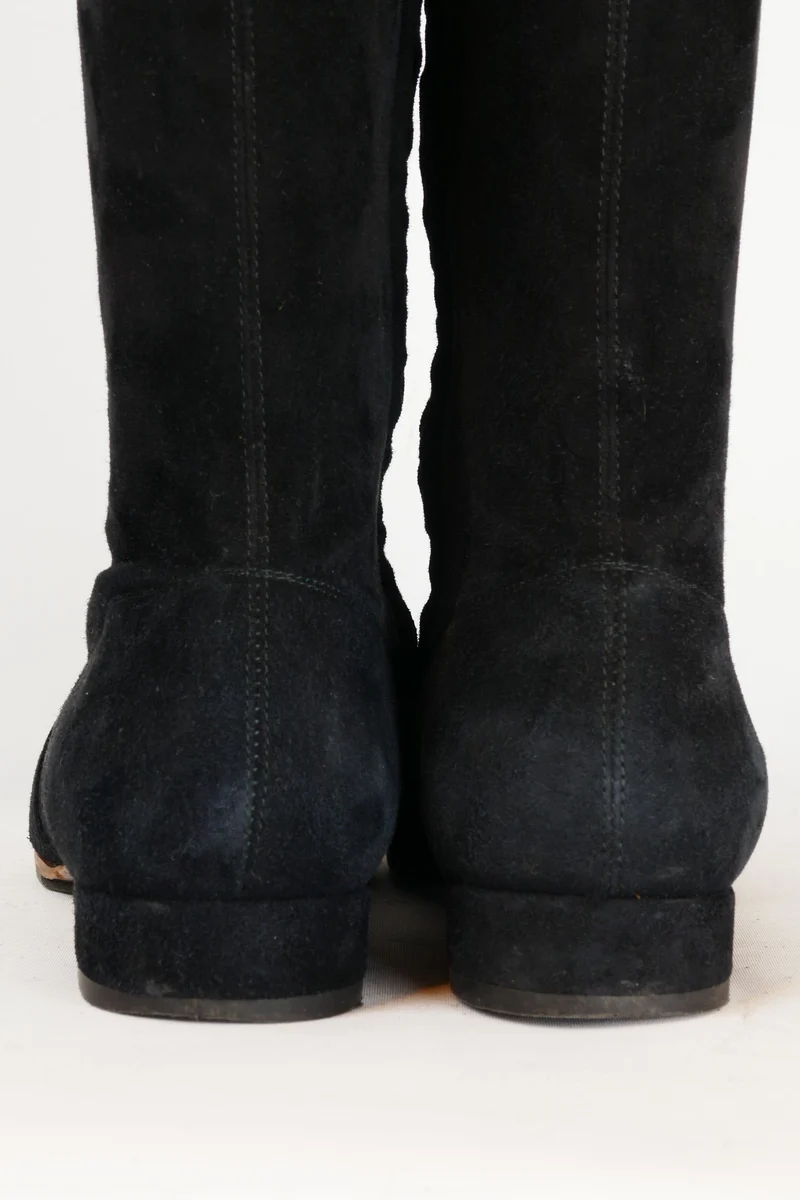 Stiefel Wildleder blau