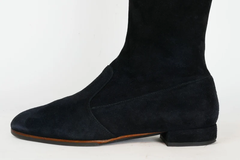 Stiefel Wildleder blau