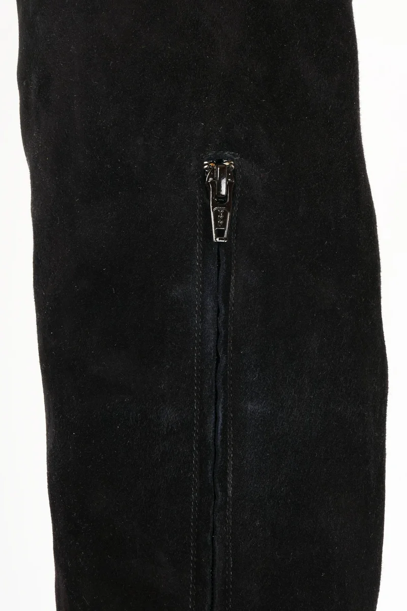 Stiefel Wildleder blau