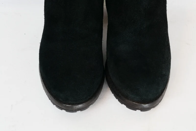 Hohe Stiefel Wildleder schwarz