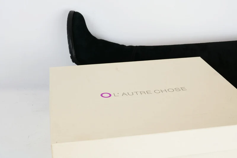 Hohe Stiefel Wildleder schwarz