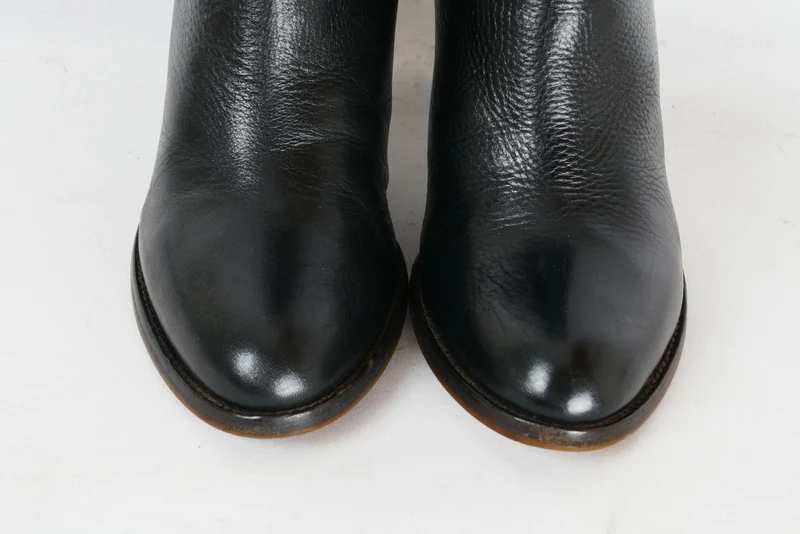 Hohe Stiefel Leder blau
