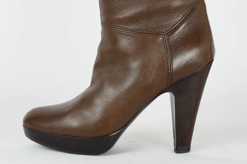Hohe Stiefel Leder dunkelbraun