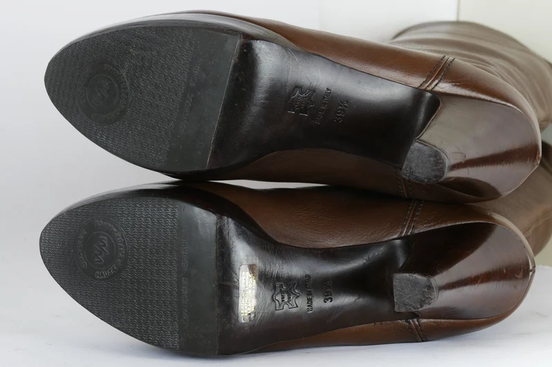 Hohe Stiefel Leder dunkelbraun
