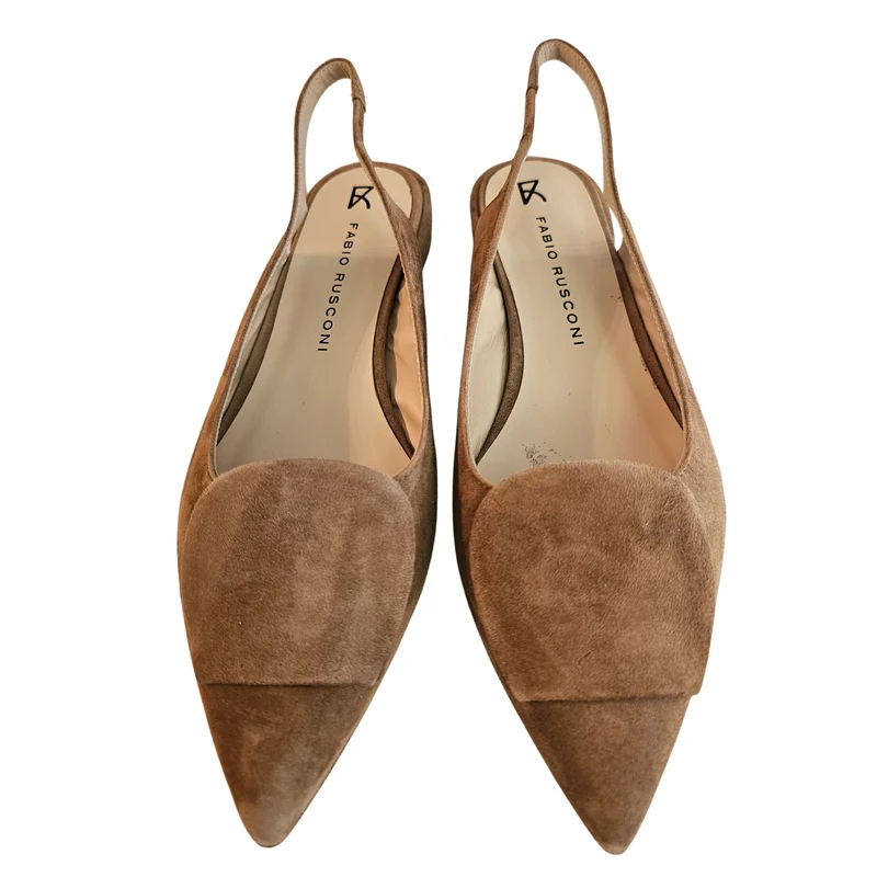 Fabio Rusconi, cognacbrauner Sling-Ballerina