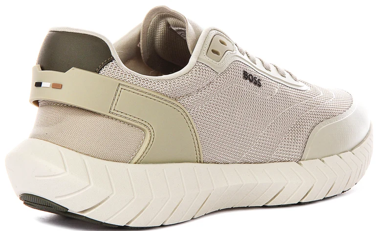 Boss Motion Runner In Beige For Men