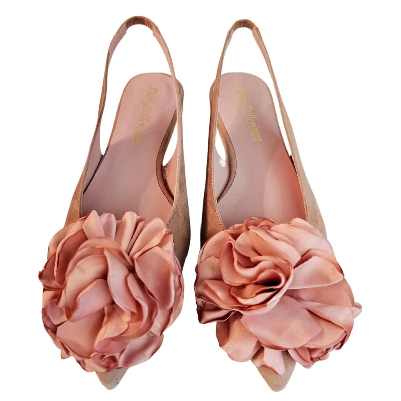Pretty Ballerina, Wildleder-Sling in Altrosa