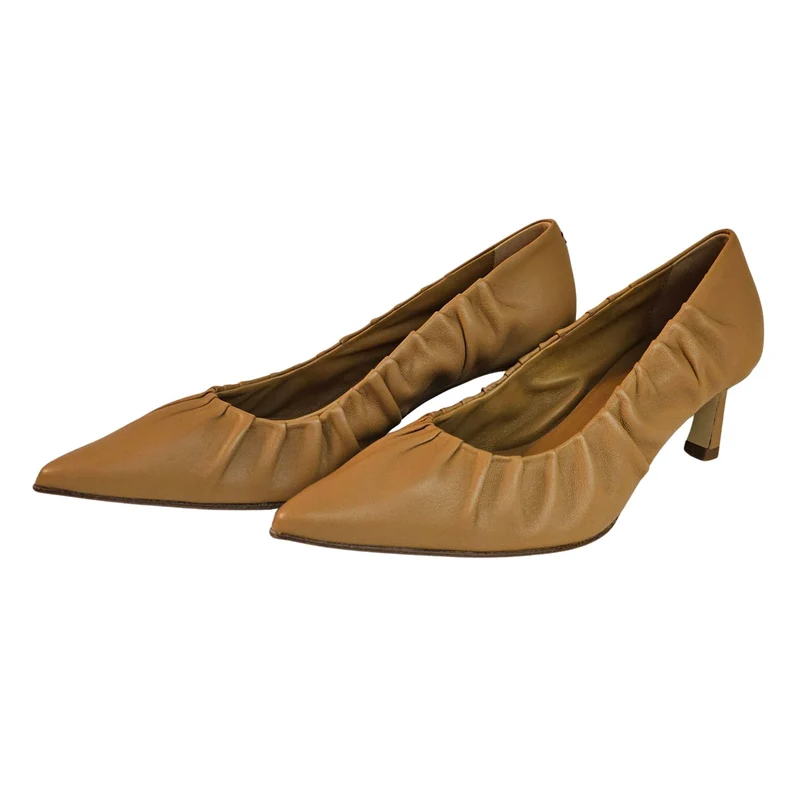 Halmanera, extravaganter Pumps in Caramel