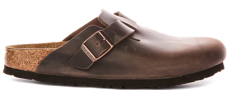 Birkenstock Boston Bs In Dark Brown | Narrow Fit