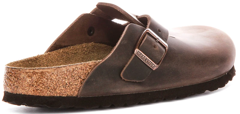 Birkenstock Boston Bs In Dark Brown | Narrow Fit