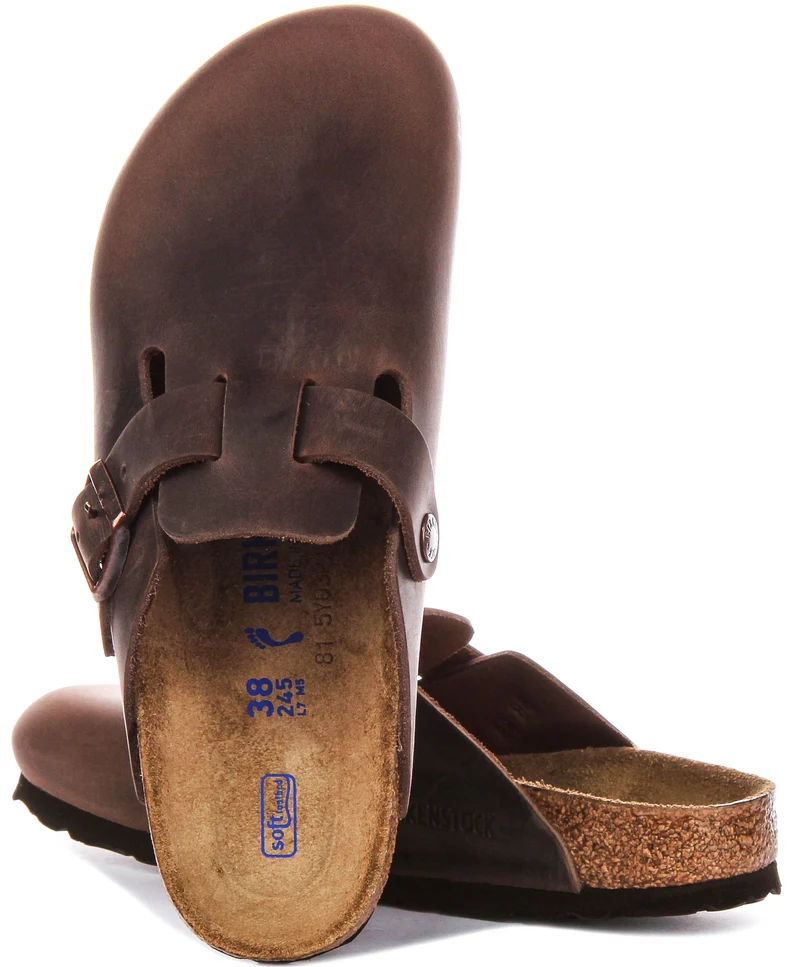 Birkenstock Boston Bs In Dark Brown | Narrow Fit