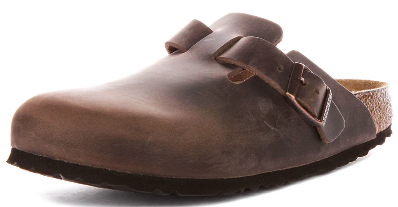 Birkenstock Boston Bs In Dark Brown | Narrow Fit
