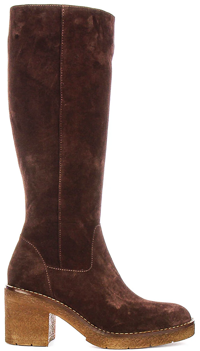 Justinreess England Amber Suede In Brown For Women