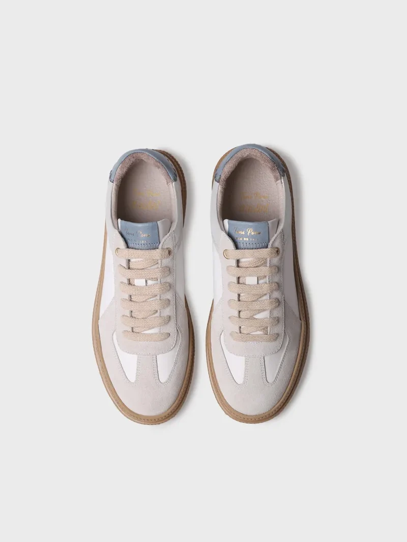 Zapatillas deportivas de mujer en serraje y piel | ATRIA