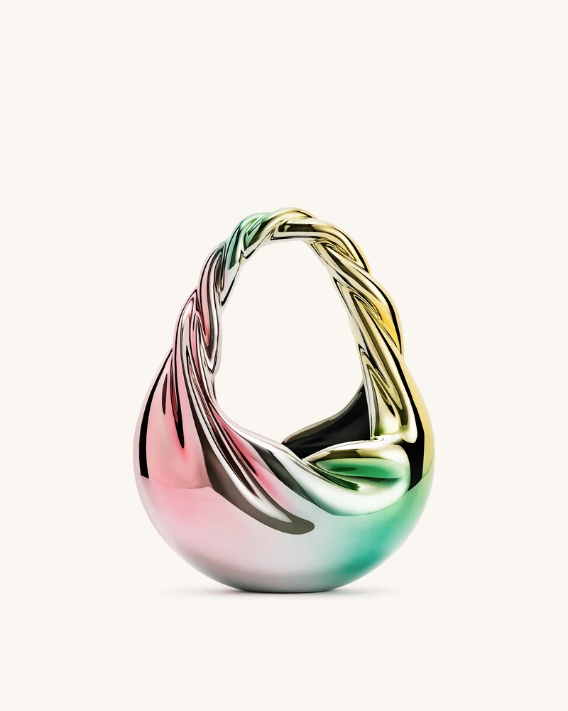 Willow Twist Halbmond-Taschengrifftasche – Mehrfarbig