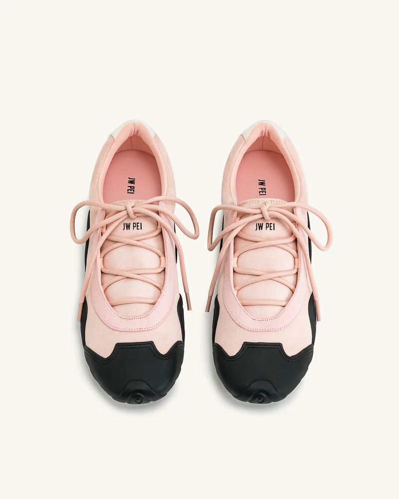 Caitlin Schnür-Ballerina-Sneaker – Rosa