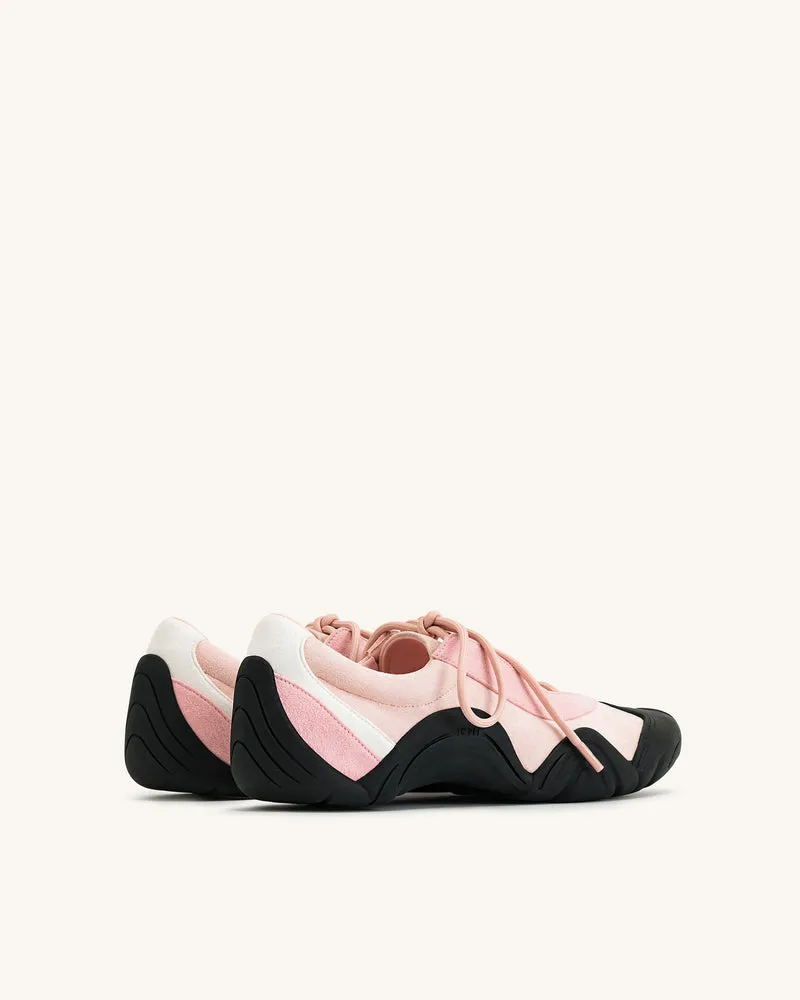 Caitlin Schnür-Ballerina-Sneaker – Rosa