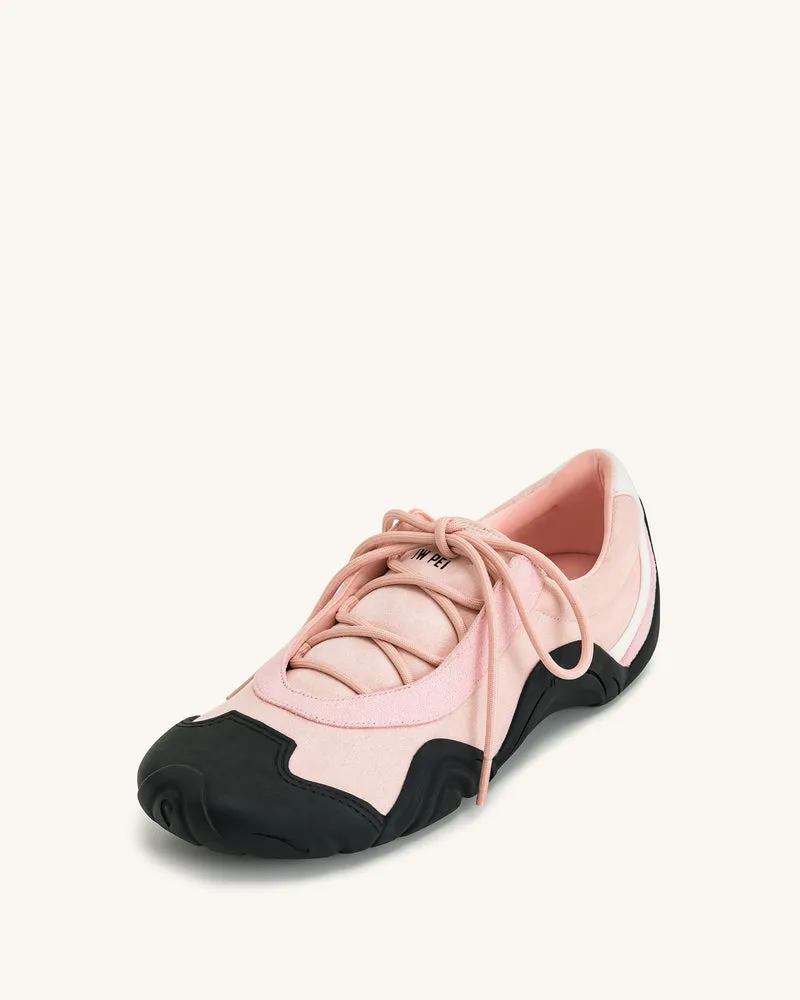 Caitlin Schnür-Ballerina-Sneaker – Rosa