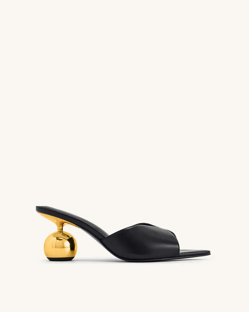 Ellie Mules mit Kugelabsatz – Schwarz
