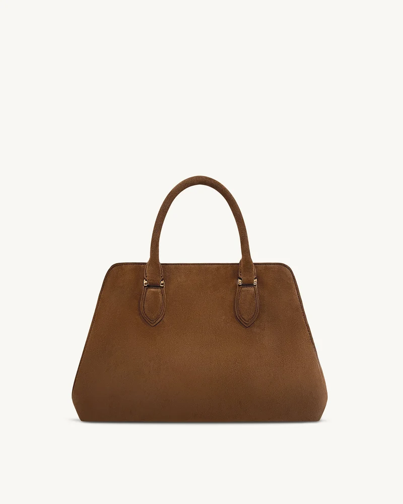 Lara Kunstwildleder Shopper - Braun