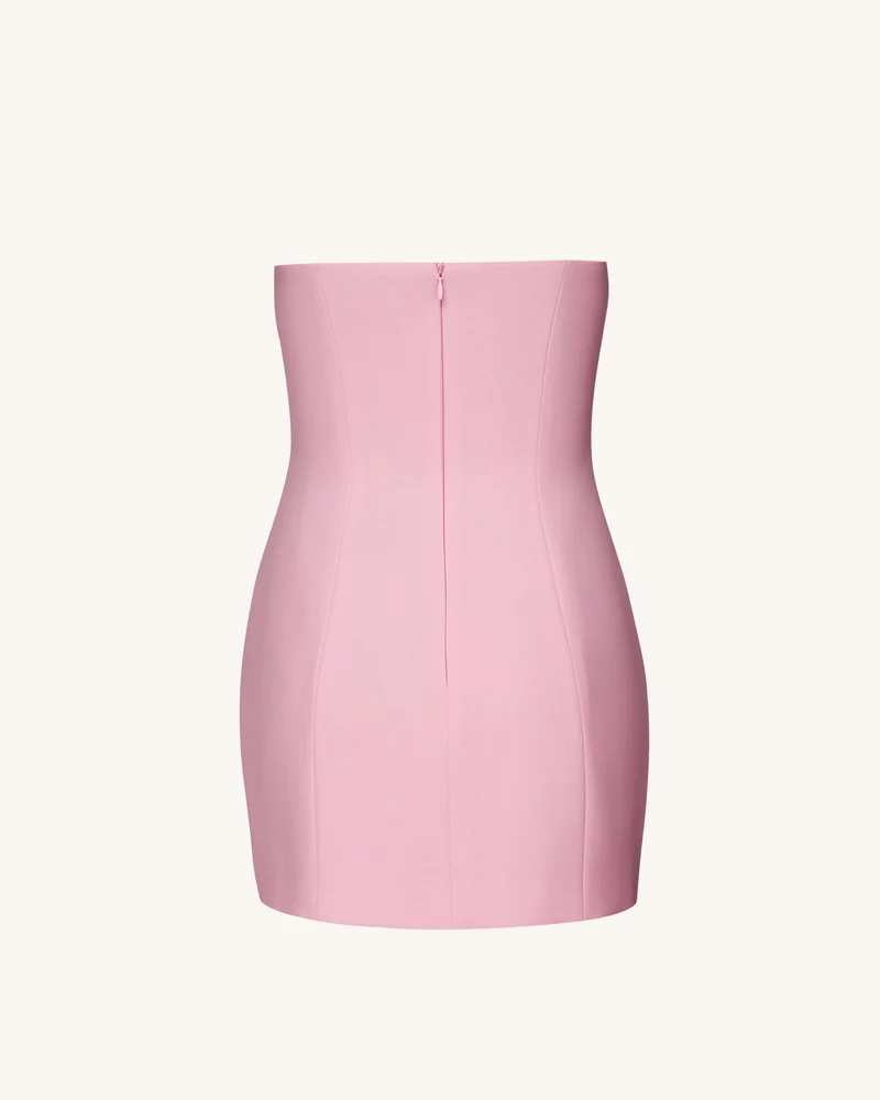 Blossoming Elegance Schulterfreies Kleid – Rosa