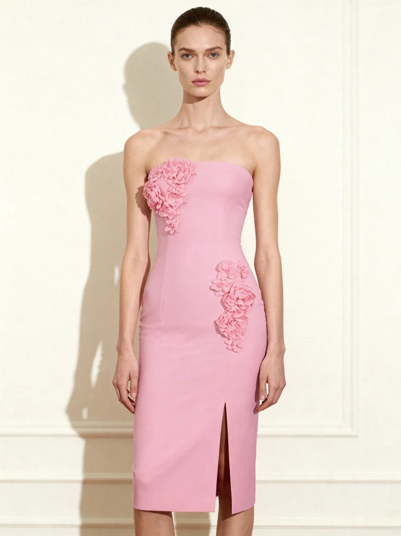 Petal Perfection Cocktailkleid – Rosa