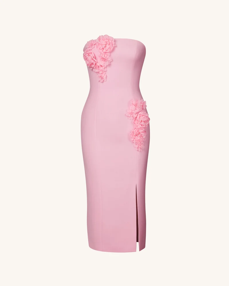 Petal Perfection Cocktailkleid – Rosa