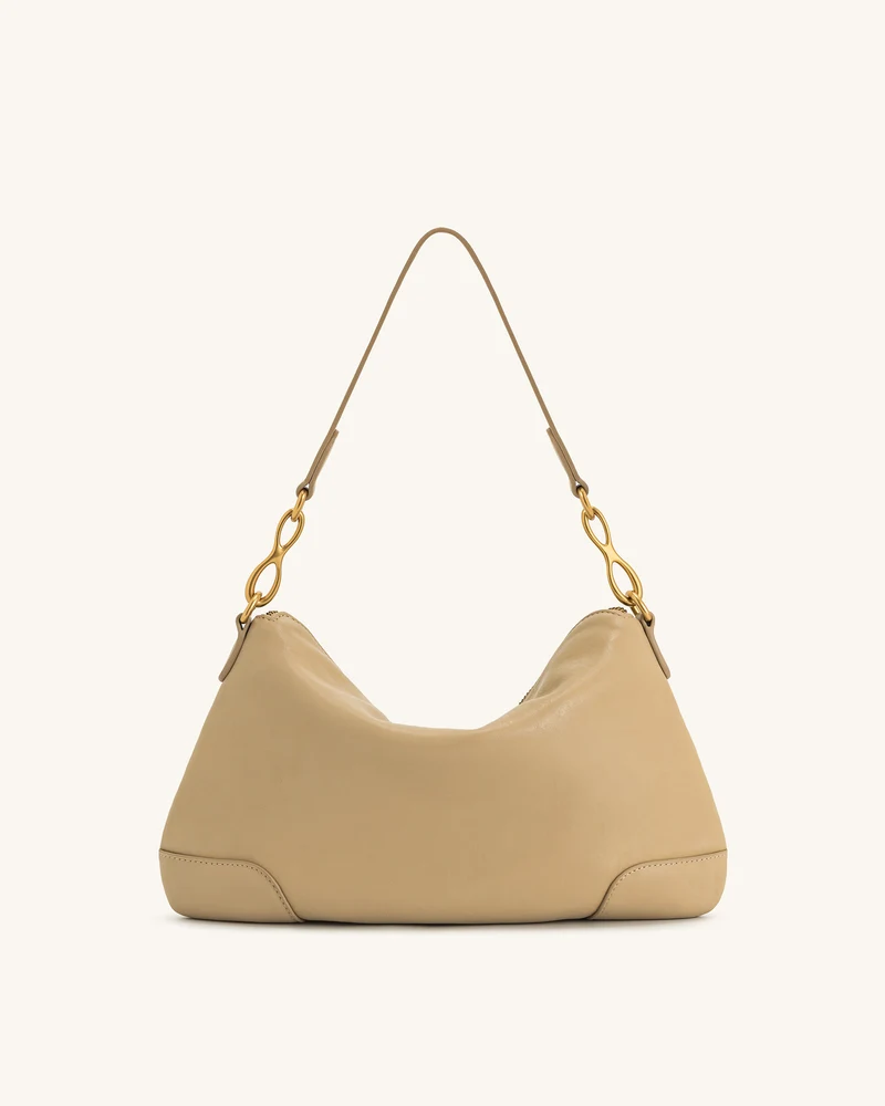 Jayla Schultertasche mit Metallanhänger-Verzierung – Khaki