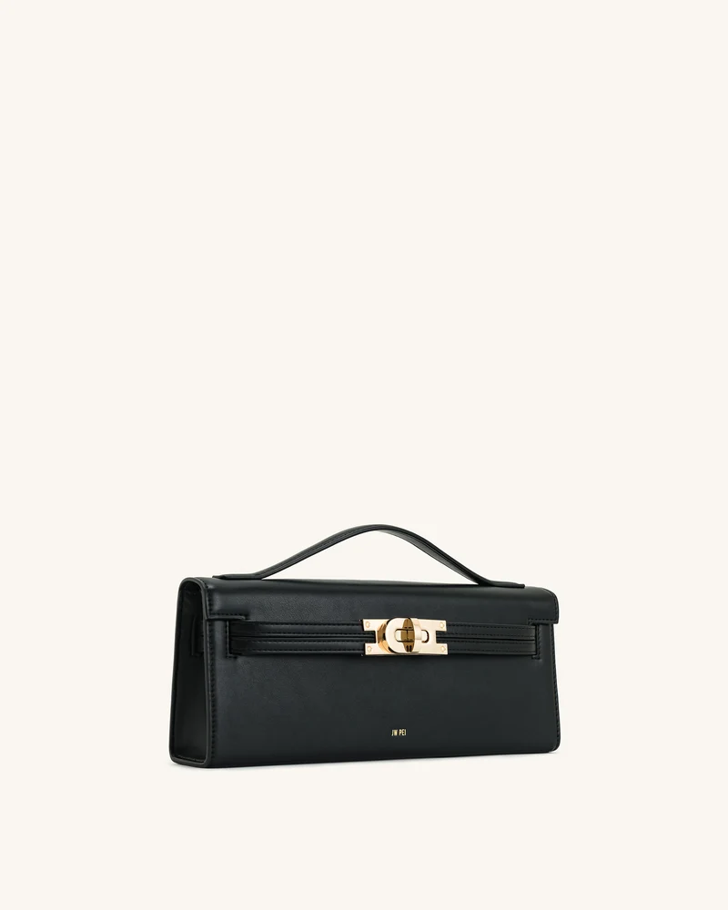 Bria Strukturierte Tasche mit oberem Griff – Schwarz